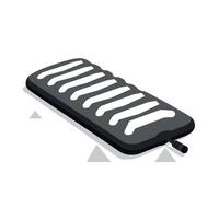 Inflatable lounge mattress suitable for outdoor relaxation during summer activities vector