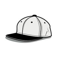 Stylish black and white cap design used for fashion and casual wear vector