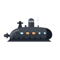 Submarine design with modern features viewed from a side perspective in a digital illustration vector