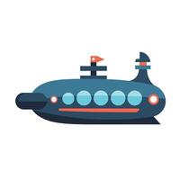 Unique submarine design showcasing vibrant colors and distinct features in a playful style vector