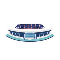 Modern sports stadium design showcasing an innovative architectural approach and structure vector