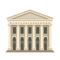 Architectural masterpiece featuring grand columns and classical design in a historical setting vector