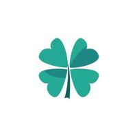 Four leaf clover symbol representing good luck in a bright design vector