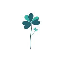 Four leaf clover design with modern style and vibrant colors vector