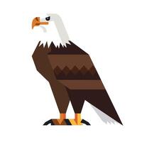 Unique geometric representation of an eagle in a modern art style showcasing vivid colors vector