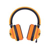 Colorful headset with microphone for gaming and audio experience vector
