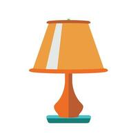 Colorful table lamp with a round shade and a stylish base for brightening any room vector