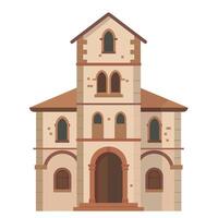 Beautiful historical building with ornate architecture in bright colors vector