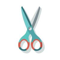 Colorful scissors held in an open position on a white background for craft and design activities vector