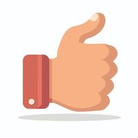 Symbolic hand gesture expressing approval and positivity in a modern design vector