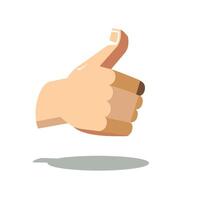 Creative hand gesture showing a thumbs up with a simple design vector