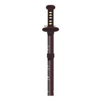 Sword with a traditional handle design showcases intricate detailing and craftsmanship vector