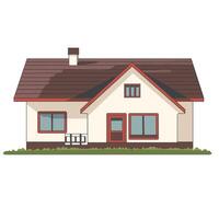 Cozy suburban house with a front porch in a peaceful neighborhood setting vector