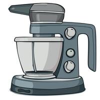 Modern kitchen mixer with sleek design for efficient baking and cooking tasks vector
