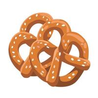 Soft pretzels arranged on a light background showcasing their twisty shape and texture vector