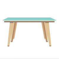 Modern minimalist table design with light wood and glass top for contemporary spaces vector