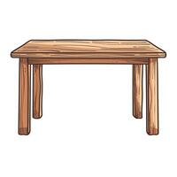 Wooden table designed for home and outdoor use ideal for gatherings and dining vector