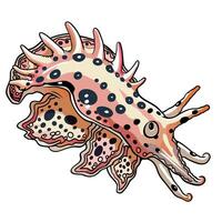 Unique and vibrant illustration of a colorful sea creature with intricate details vector