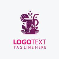 Vibrant Fruits juice logo vector