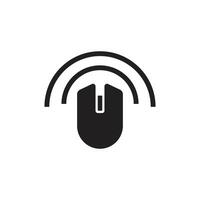 Logo or icon mouse wireless unique design with blank background vector
