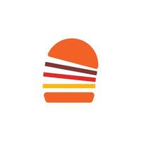 Logo icon burger stack unique design minimalist with blank background vector