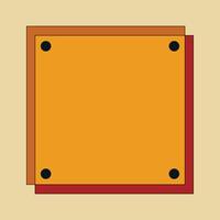 Illustration square retro unique design with blank background vector