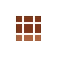 Logo or icon chocolate brown bar unique design with blank background vector