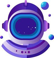 An astronaut helmet with bubbles around it vector