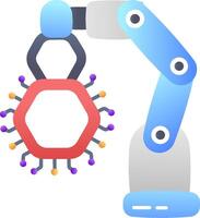 A robot holding a virus vector