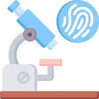 Microscope and fingerprint icon illustration vector
