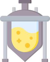 A yellow liquid in a beaker vector