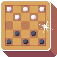 A checker board with white balls on it vector