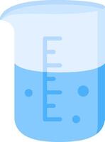 A beaker with liquid in it on a white background vector
