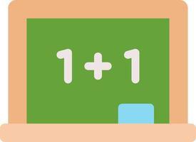 A chalkboard with the number one and one on it vector