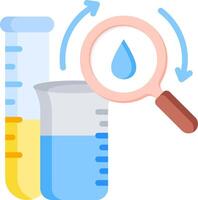 Water testing lab test tube and water vector