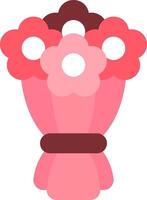 A bouquet of flowers is shown on a white background vector