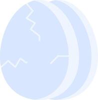 A blue egg with a crack in it vector