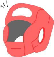 A red boxing helmet with a white background vector