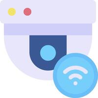 Home security camera wifi icon vector