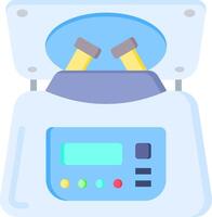 A laboratory machine with a blue lid and a green button vector