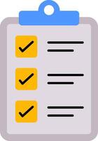 A checklist with three check marks on it vector