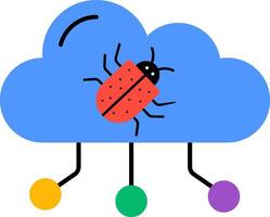 A cloud with a ladybug on it vector