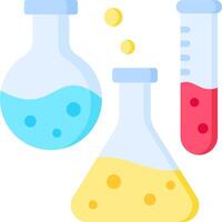 Science lab glassware illustration vector