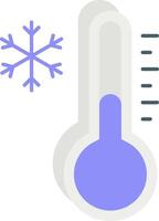 A thermometer with a snowflake on it vector