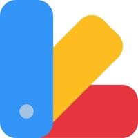 The google logo with a blue, yellow and red color vector