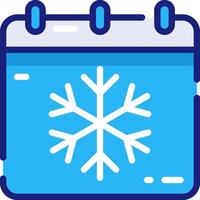 A calendar with a snowflake on it vector