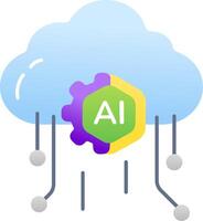 Ai cloud computing vector