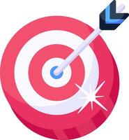 A dart is in the center of a target vector