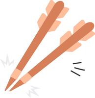Two arrows with a target on top of them vector