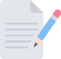 A paper document with a pencil and a pen vector